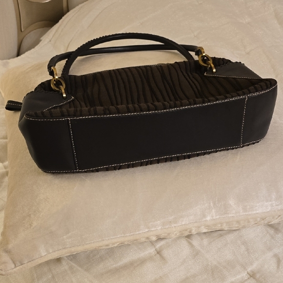 Donald J. Pliner Brown Pleated Shoulder Bag - Picture 10 of 13